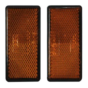 TRAILERGEAR Reflector plak rechthoek oranje (set)