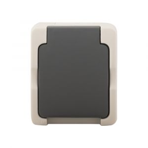 Niko Hydro waterdicht stopcontact 1-voudig met penaarde grijs (700