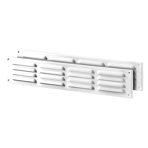 &Deurrooster wit 305x80 mm 2 stuks