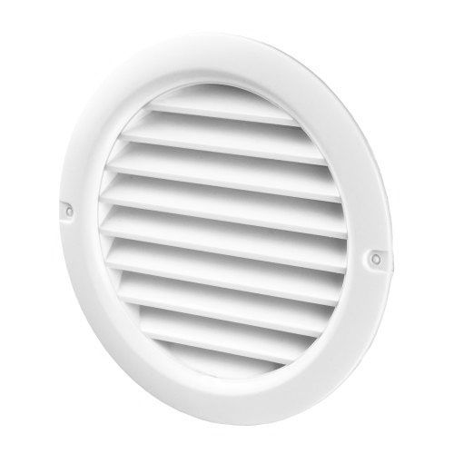 &Schuifrooster rond wit 100 mm