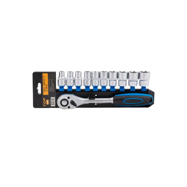 TOPGEAR Ratel + doppen 1/2", 11 delig