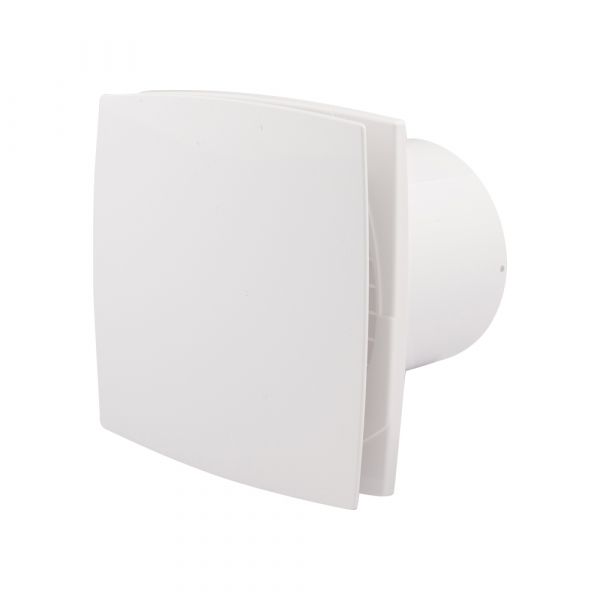 Ventilator 100 mm Silent met timer. vochtsensor - wit