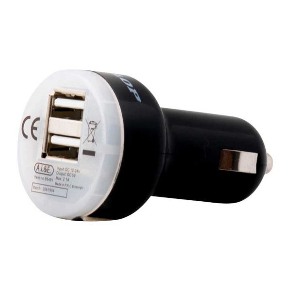 &Oplader 2x USB 12-24 volt