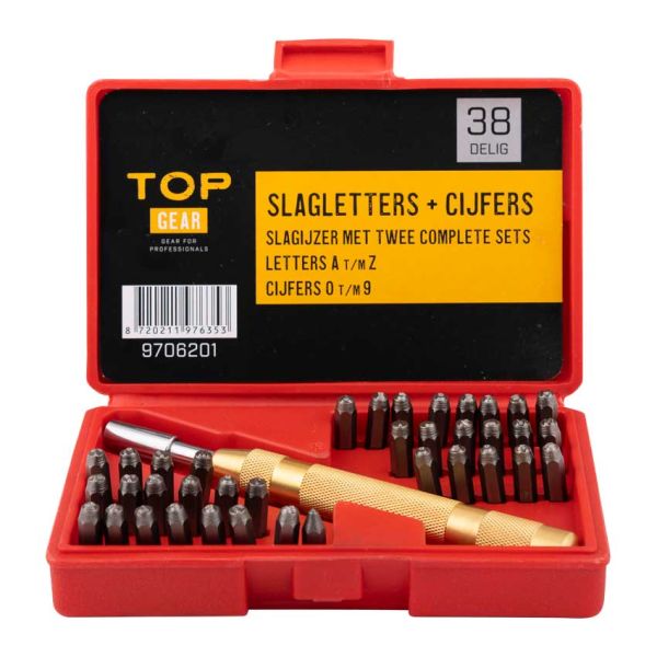 Gravurem 1002000 slagcijfers 0-9 in letterhoogte 2 mm